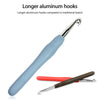 12 Pcs Colorful Ergonomic Crochet Hooks Set Soft Needles Crafts Sewing Knitting Hooks Tool